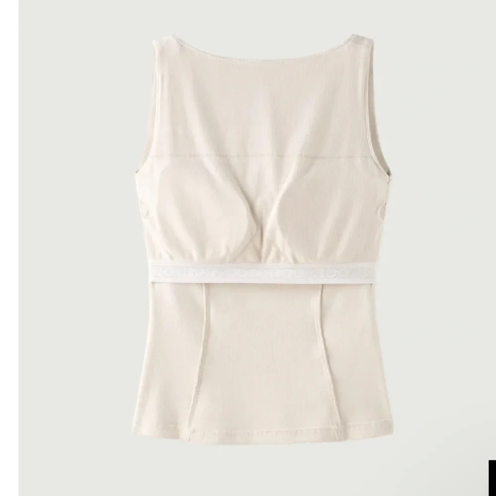 OGL Move XL Plantive Ecosy Bustier Open Back Brami Sleeveless Bra Tank Gardenia - Picture 6 of 11